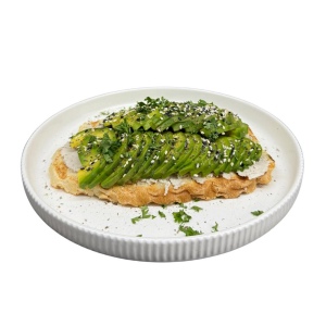 Toast với phô mai hạt.