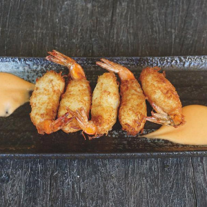 Tôm phủ vỏ dừa