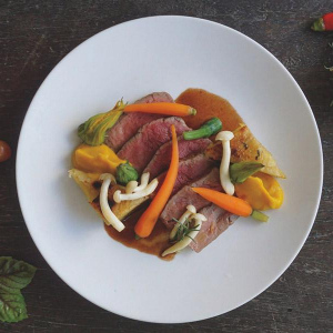 Chảo nướng mắt bò Úc, gratin Dauphinois